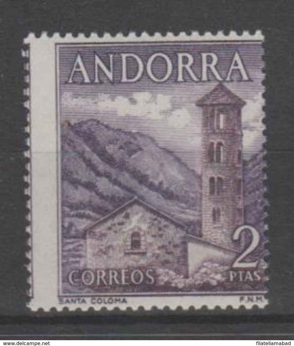 ANDORRA CORREO ESPAÑOL  SELLO CON EL TALADRO MUY DESPLAZADO (S.2) - Nuevos