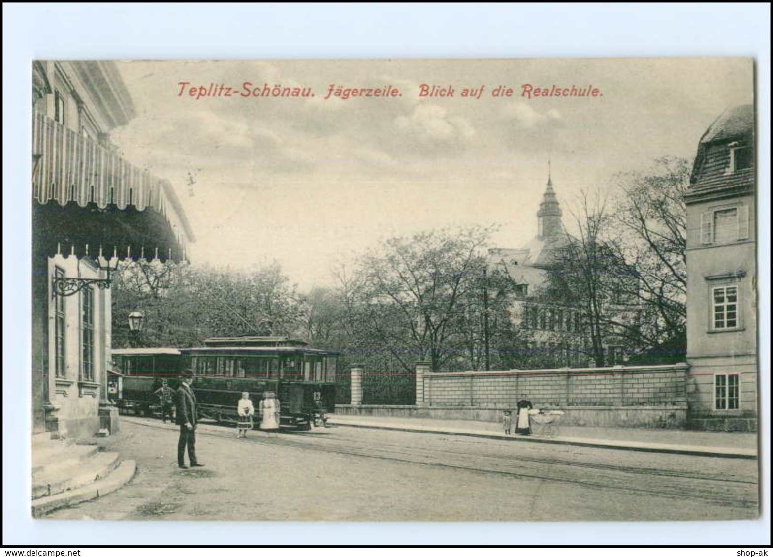 XX008549/ Böhmen Teplitz-Schönau Jägerzeile Straßebahn 1970 AK  - Böhmen Und Mähren