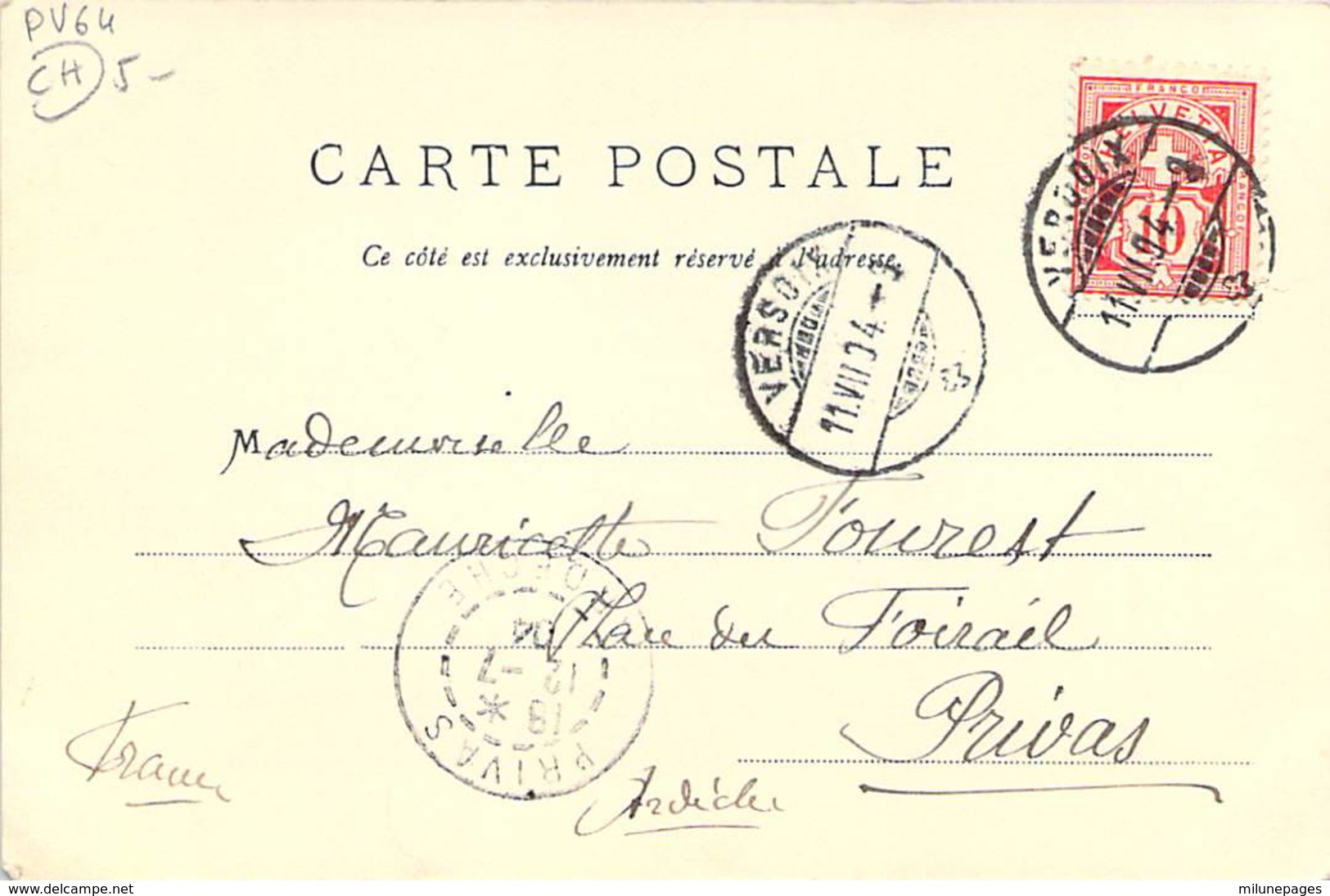 SUISSE Le Vieux Port De VERSOIX En 1904 Carte Précurseur - Versoix