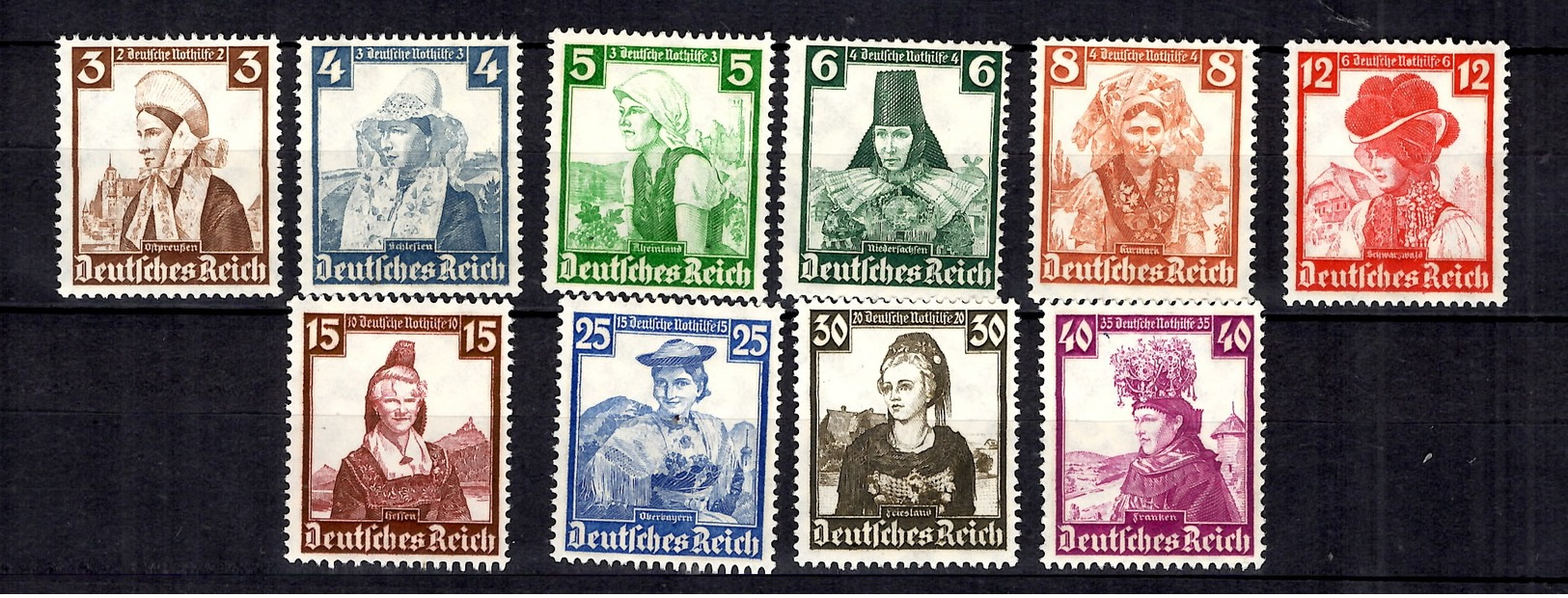 Allemagne/Reich YT N° 547/556 Neufs ** MNH. TB. A Saisir! - Nuovi