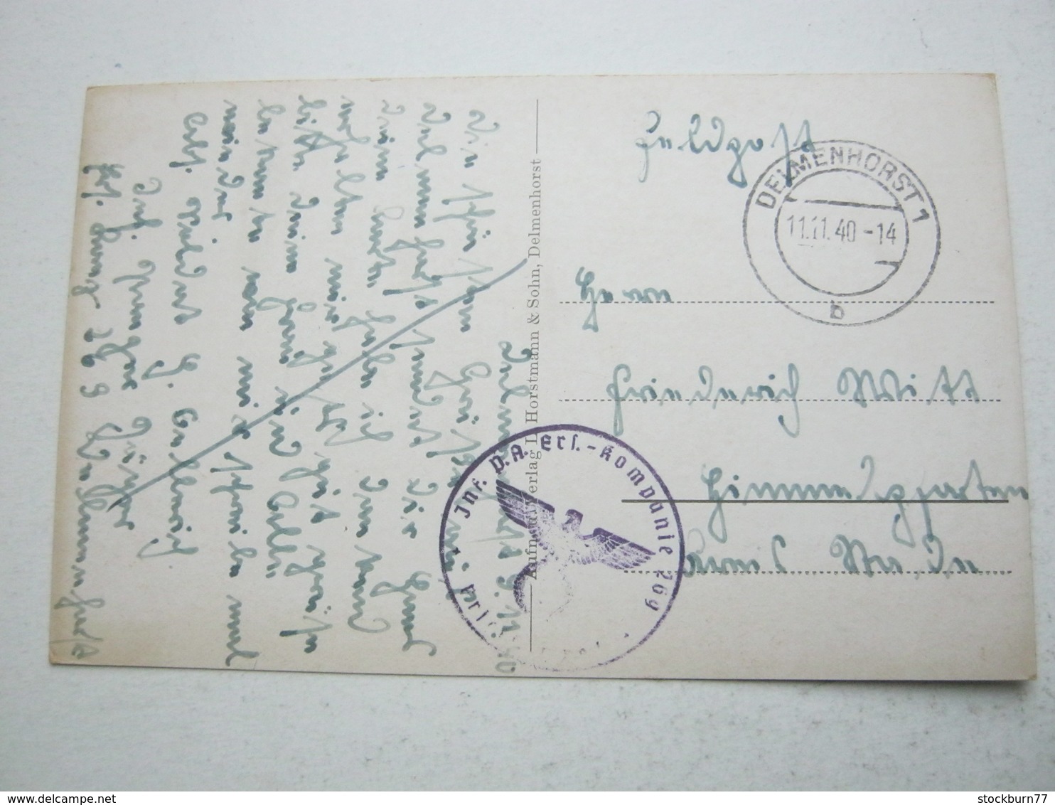 DELMENHORST , Kaserne   , Seltene Karten Um 1940 Mit  Stempel - Delmenhorst