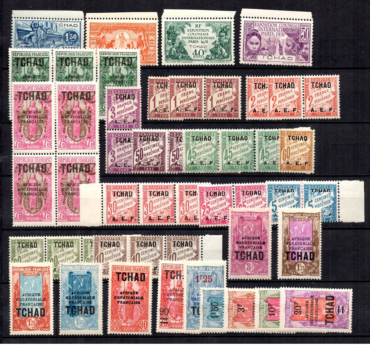 Tchad Belle Petite Collection Neufs ** MNH 1924/1933. Bonnes Valeurs. TB. A Saisir! - Ungebraucht