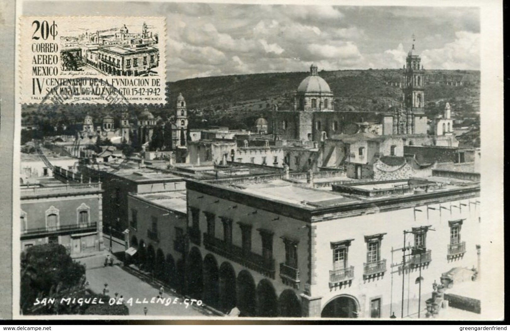 51149 Mexico, Maximum  30.3.1943 S.miguel De Allende, Panorama Of The City , Architecture - Chiese E Cattedrali