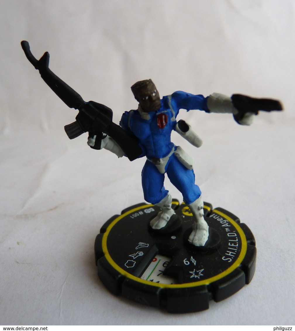 FIGURINE HEROCLIX MARVEL Heroclix AGENT S.H.I.E.L.D. Rareté 2 Socle Jaune - Gli Eroi Della Marvel