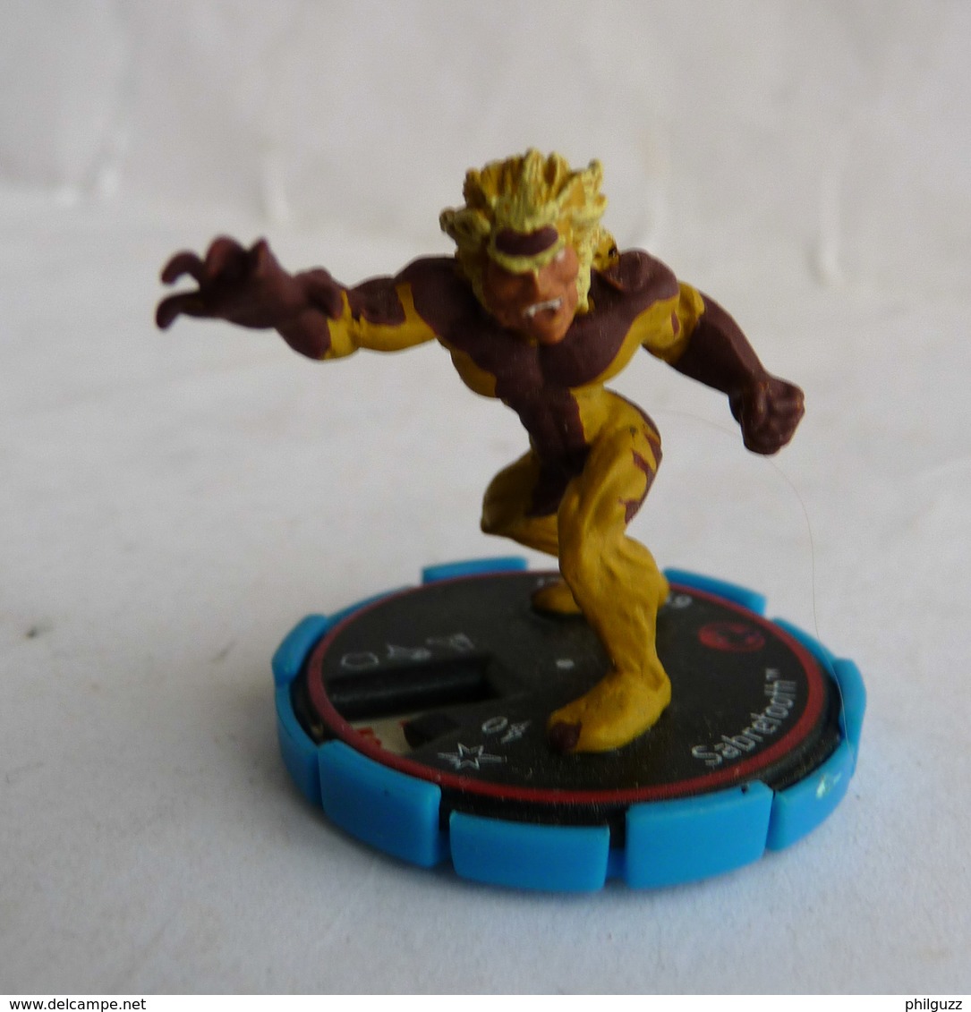 FIGURINE HEROCLIX MARVEL SABRETOOTH Rareté 4 (2)  Socle Rouge - Gli Eroi Della Marvel