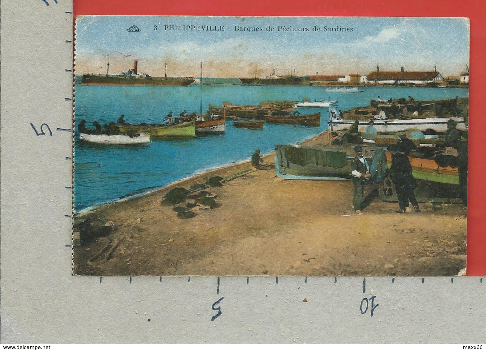 CARTOLINA NV ALGERIA - PHILIPPEVILLE - SKIKDA - Barques De Pecheurs De Sardines - 9 X 14 - 1930 - Altri & Non Classificati