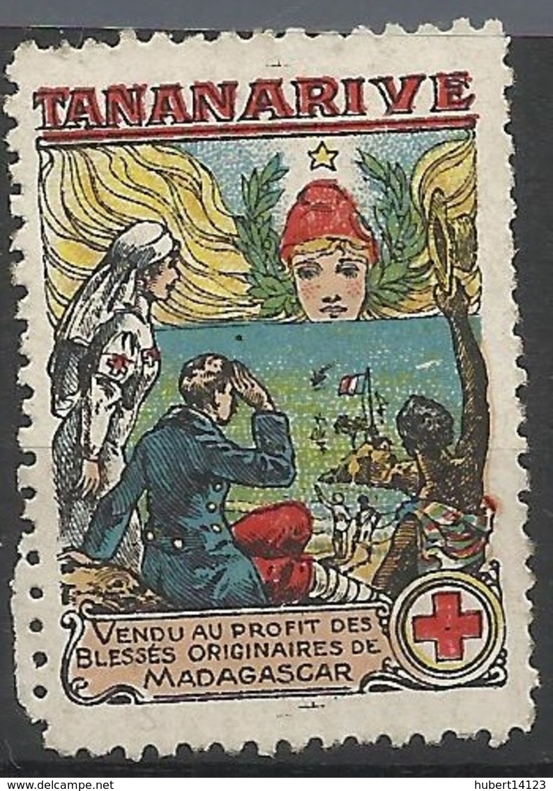 Vignette Croix-Rouge Madagascar Tananarive Première Guerre Mondial WW1 - Red Cross