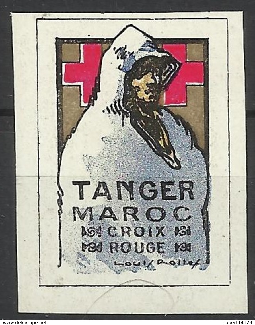 Vignette Croix-Rouge MAROC TANGER Première Guerre Mondial WW1 - Rotes Kreuz