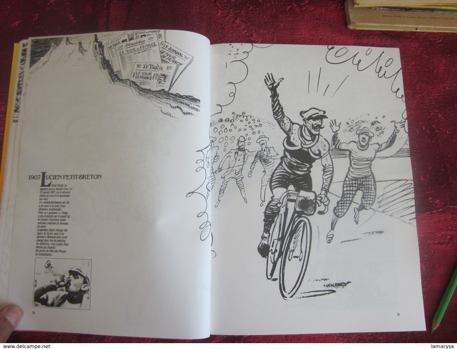 1903-1953-Les héros du Tour de France Cyclisme .Illustrations PELLOS-PF/Louis Nucéra"Quintette"1984.In-4 broché,Vélo