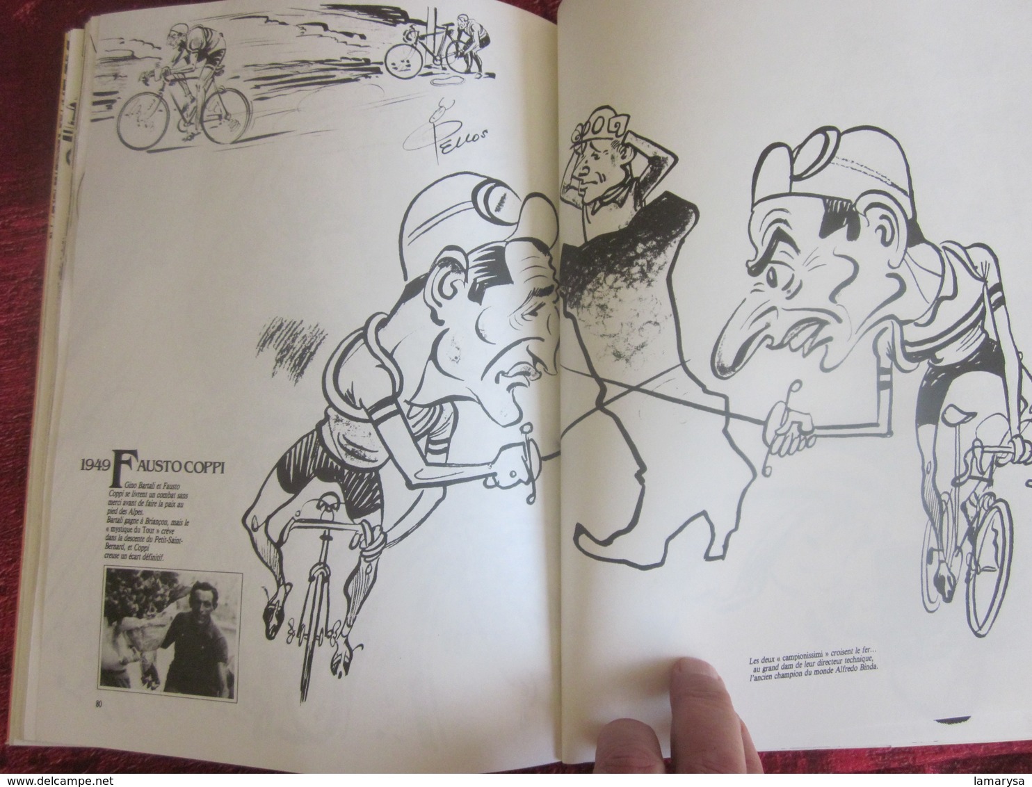 1903-1953-Les héros du Tour de France Cyclisme .Illustrations PELLOS-PF/Louis Nucéra"Quintette"1984.In-4 broché,Vélo