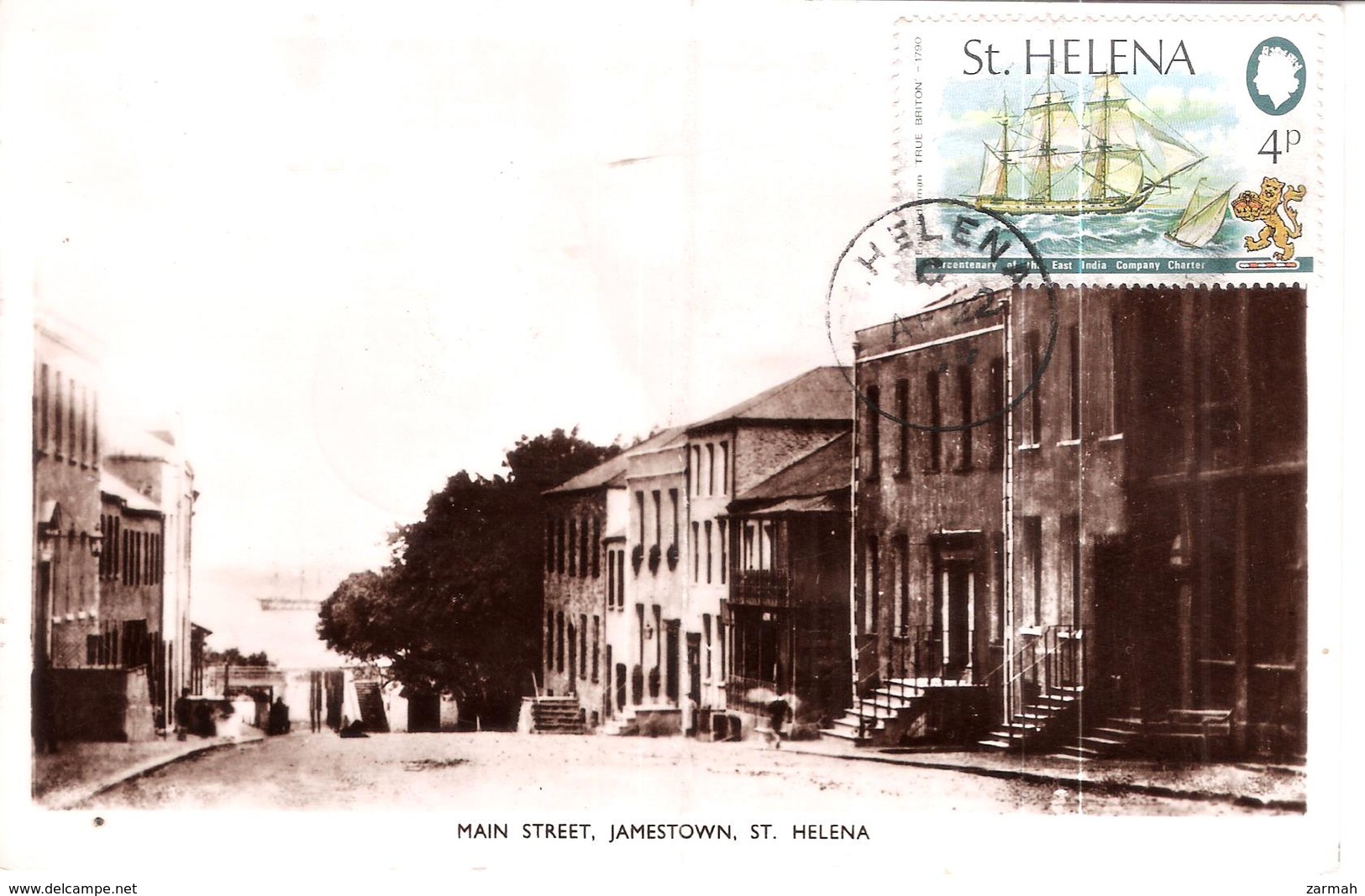 Sainte Hélène Carte Postale : Rue Principale Jamestown - Sainte-Hélène