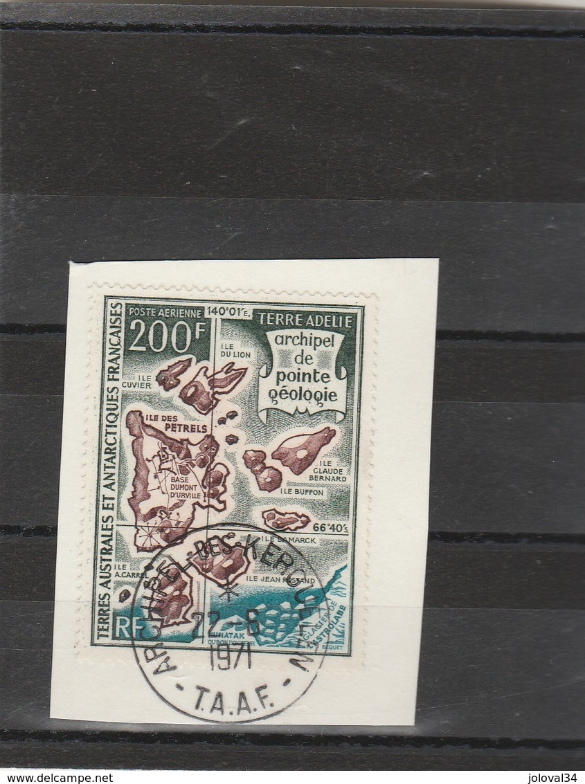 TAAF Yvert PA 24 Oblitéré Sur Fragment Archipel Des Kerguelen 22/6/1971 - Archipel De Pointe Géologique - Used Stamps