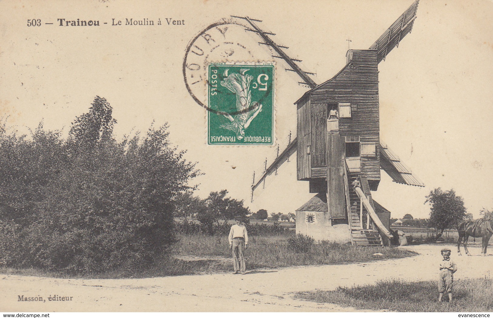 45 /   Trainou : Le Moulin à Vent , Windmill     ////   JANV. 20 ///  BO. 45 - Autres & Non Classés