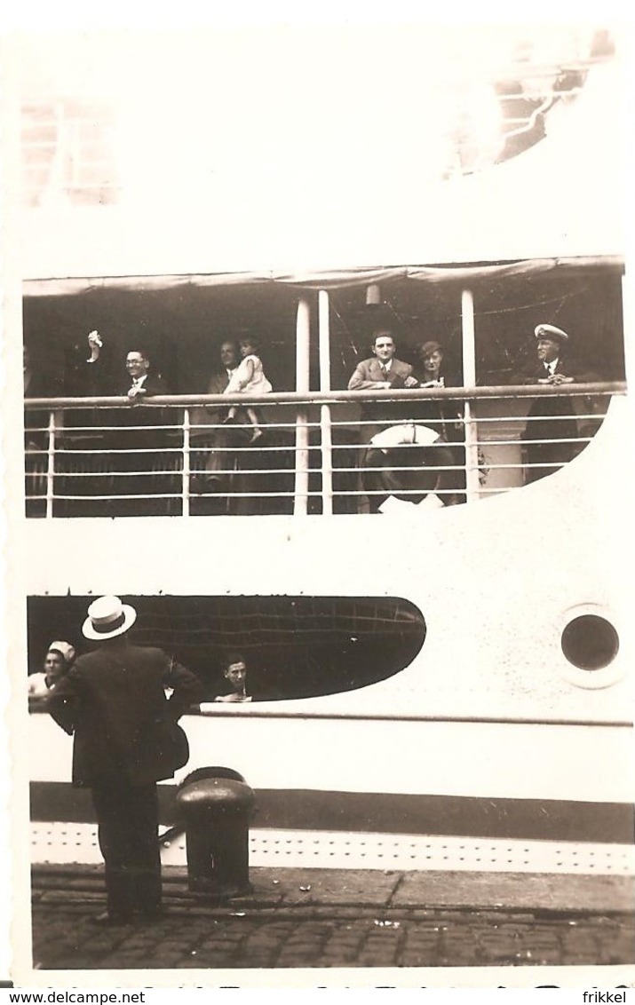 Photo Foto (5,5 X 8,5 Cm) Boot Bateau Paquebot Antwerpen ? Anvers ? Haven Port - Barcos