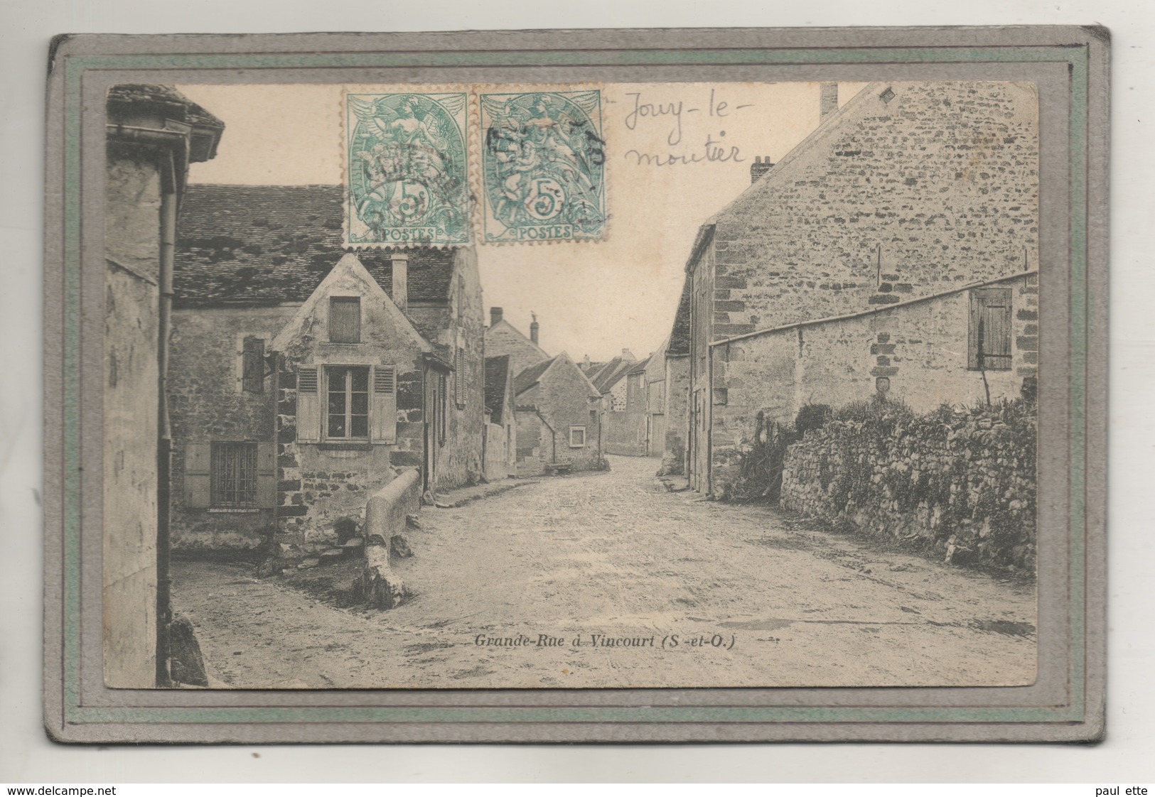 CPA - Environs De JOUy-le-MOUTIER (95) - VINCOURT - Aspect De La Grande-Rue En 1906 - Jouy Le Moutier