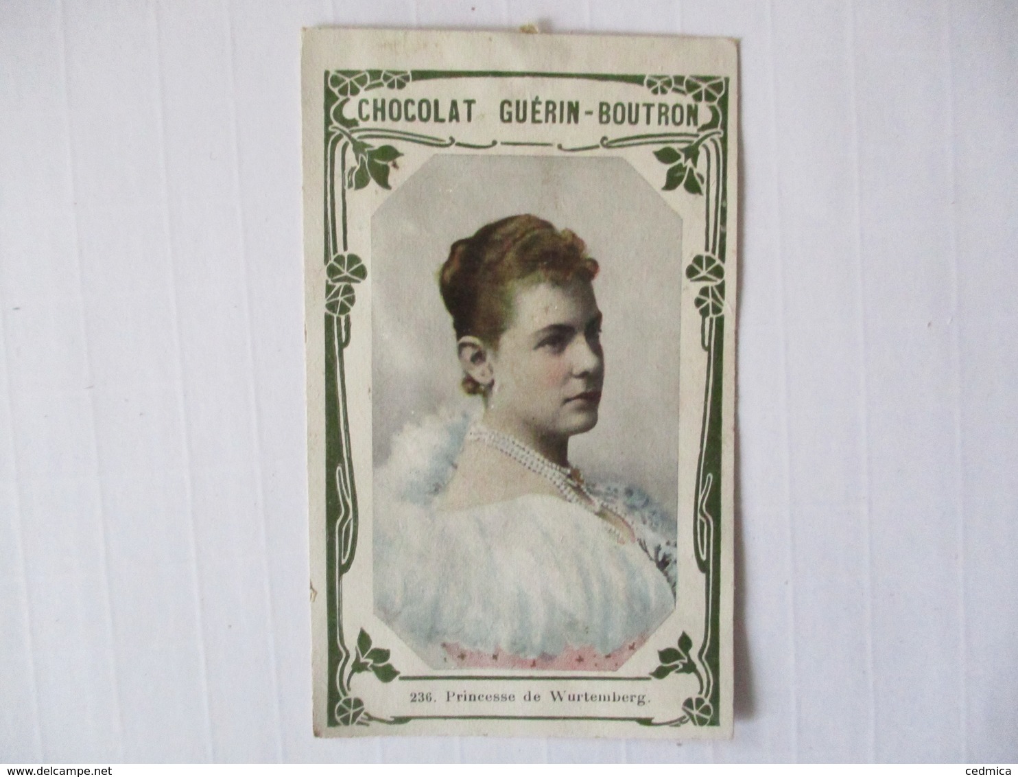 PRINCESSE DE WURTEMBERG N° 236 CHOCOLAT GUERIN-BOUTRON ALBUM LIVRE D'OR DES CELEBRITES CONTEMPORAINES - Guérin-Boutron