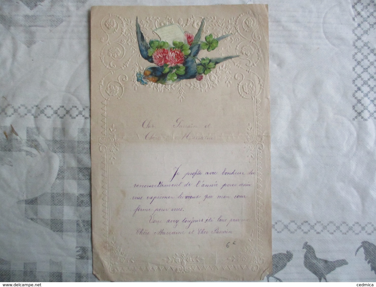 HIRONDELLE ET FLEURS SUR COURRIER DU 31 DECEMBRE 1919 - Autres & Non Classés