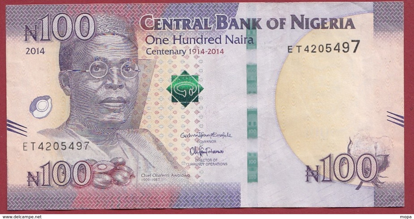 Nigéria 100 Naira 2014 Dans L 'état - Nigeria