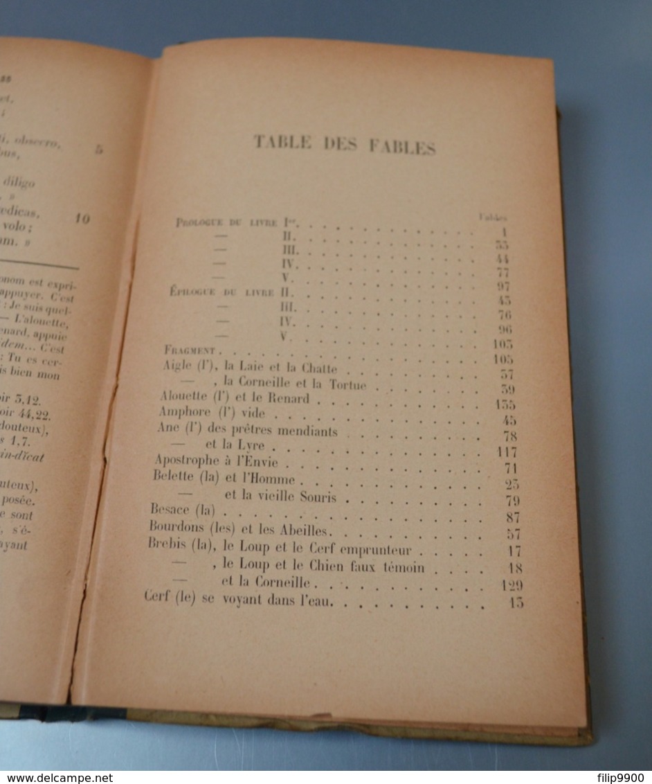 Livre : FABLES ésopiques (Phèdre) - 1907 | Hachette & Co Paris 290p - 1901-1940