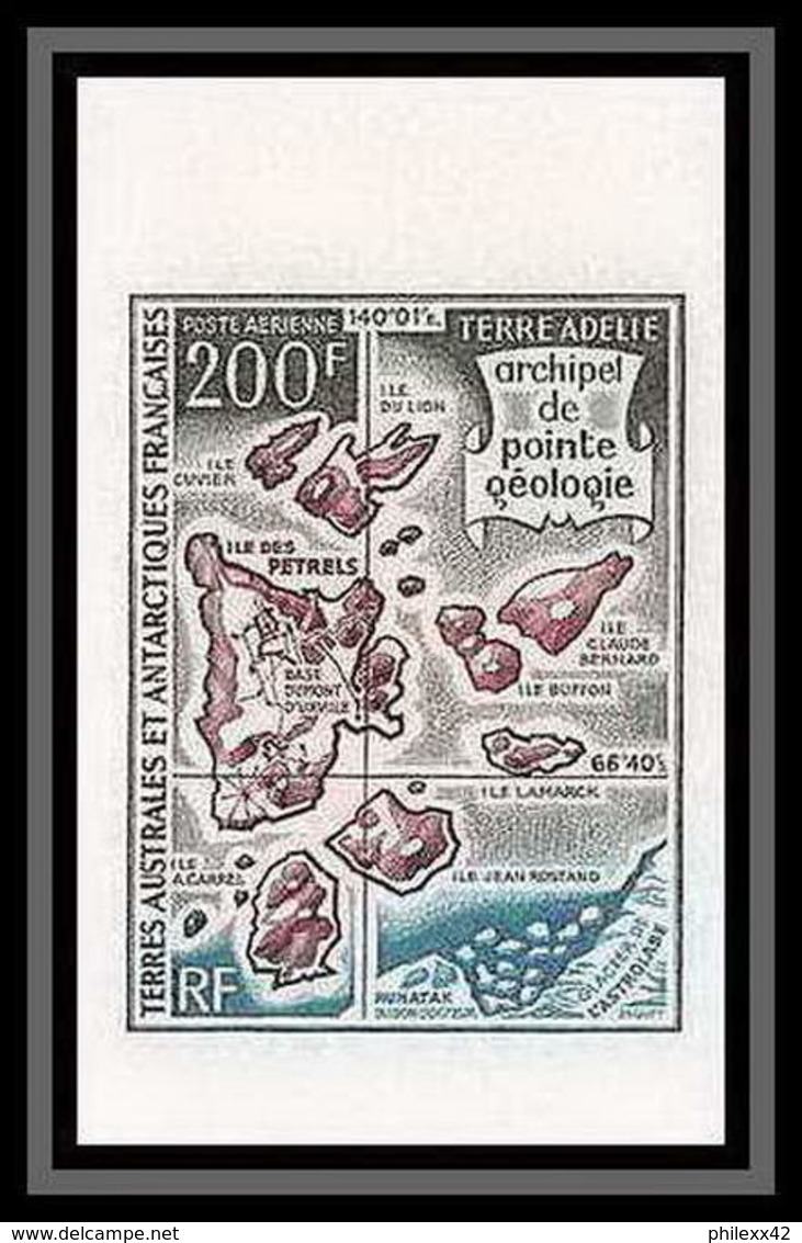 90001a Taaf Terres Australes Airmail PA N°24 Archipel Pointe Géologie Non Dentelé (imperforate) MNH ** Cote 150 Euros - Non Dentelés, épreuves & Variétés