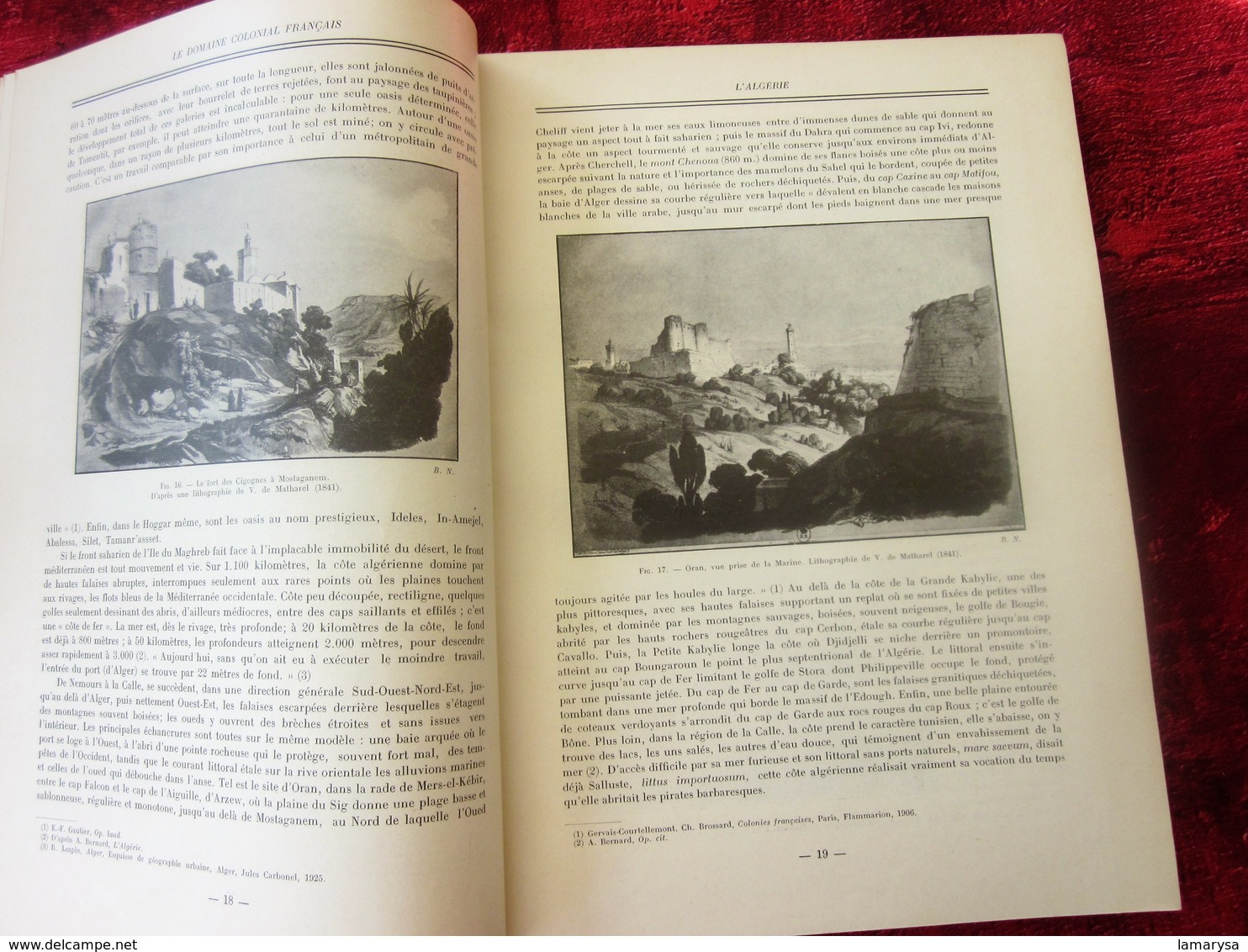 Le Domaine Colonial Français.Tome II-Colonies ALGÉRIE-TUNISIE-MAROC-AOF-AEF-HISTOIRE-INDUSTRIE-MŒURS-VIE-COUTUMES-BOZART