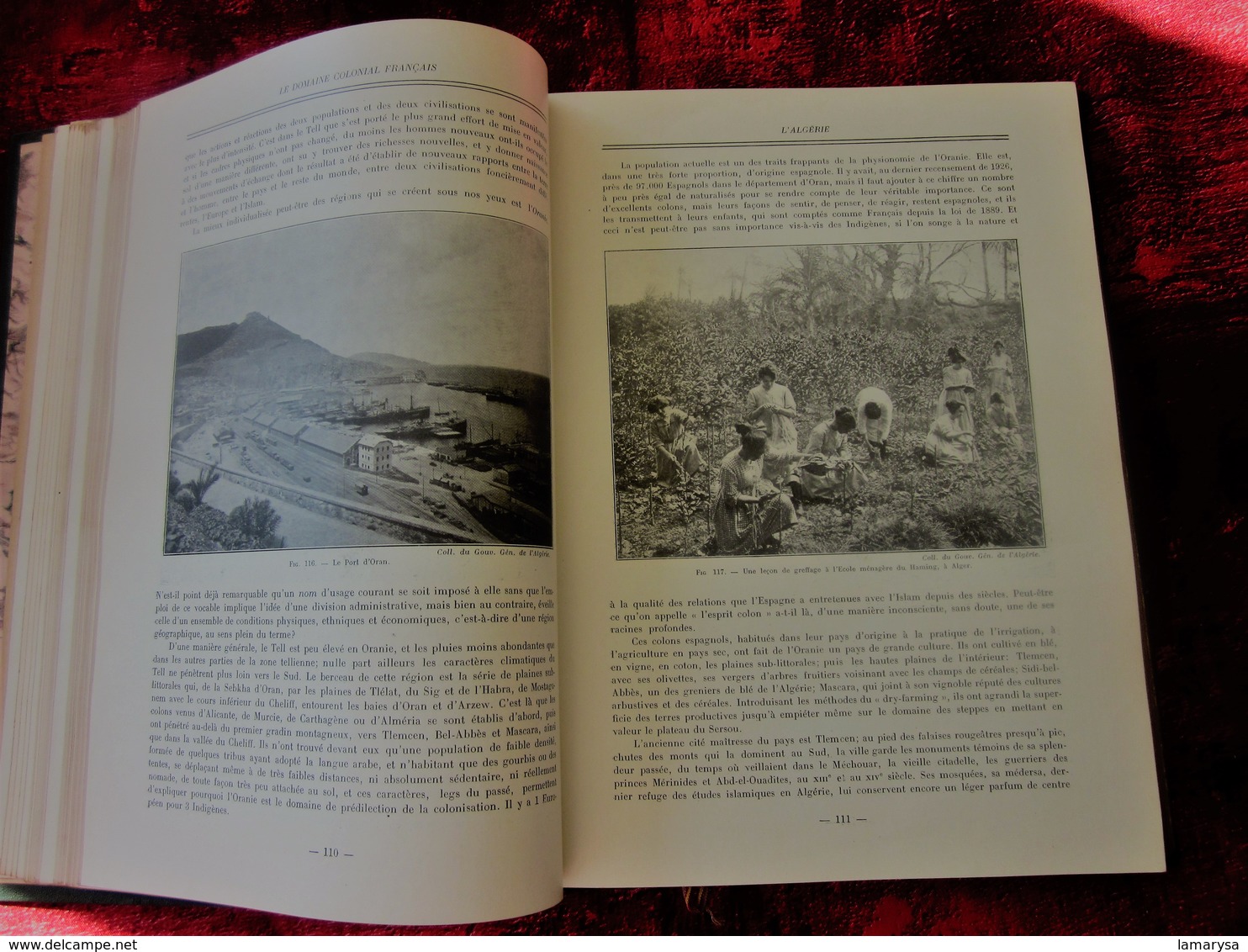 Le Domaine Colonial Français.Tome II-Colonies ALGÉRIE-TUNISIE-MAROC-AOF-AEF-HISTOIRE-INDUSTRIE-MŒURS-VIE-COUTUMES-BOZART