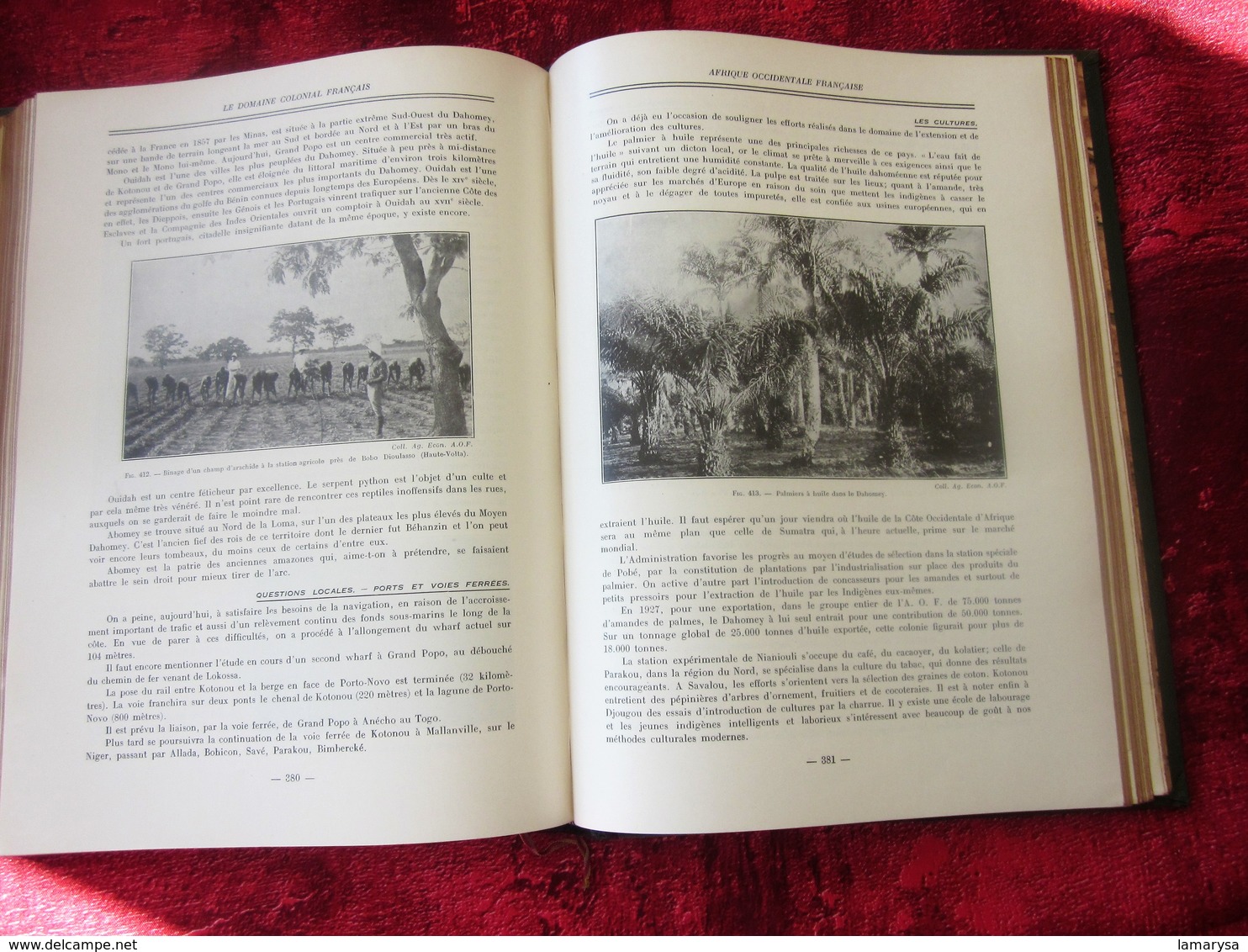 Le Domaine Colonial Français.Tome II-Colonies ALGÉRIE-TUNISIE-MAROC-AOF-AEF-HISTOIRE-INDUSTRIE-MŒURS-VIE-COUTUMES-BOZART