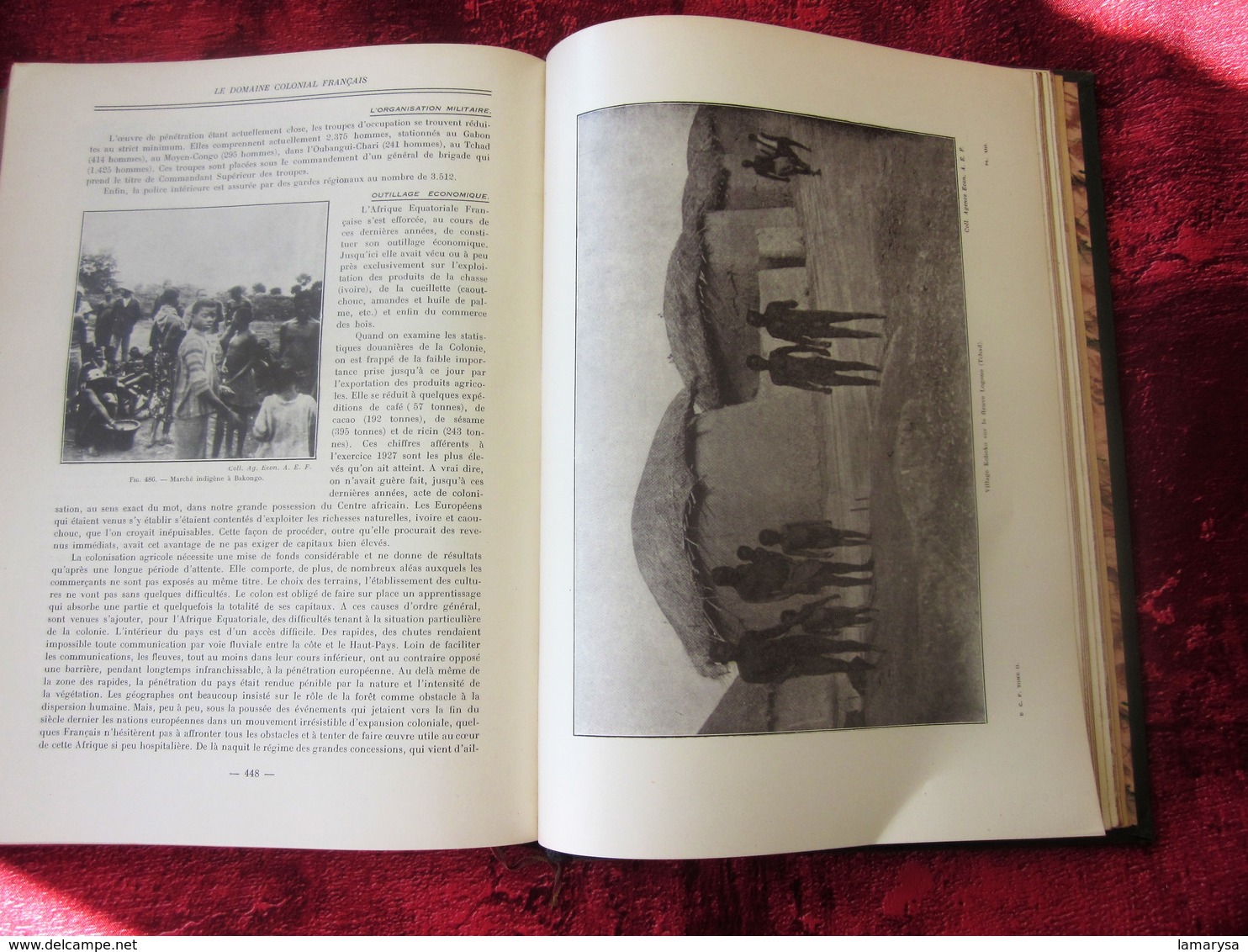 Le Domaine Colonial Français.Tome II-Colonies ALGÉRIE-TUNISIE-MAROC-AOF-AEF-HISTOIRE-INDUSTRIE-MŒURS-VIE-COUTUMES-BOZART