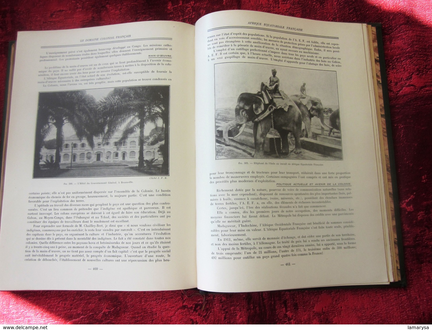 Le Domaine Colonial Français.Tome II-Colonies ALGÉRIE-TUNISIE-MAROC-AOF-AEF-HISTOIRE-INDUSTRIE-MŒURS-VIE-COUTUMES-BOZART