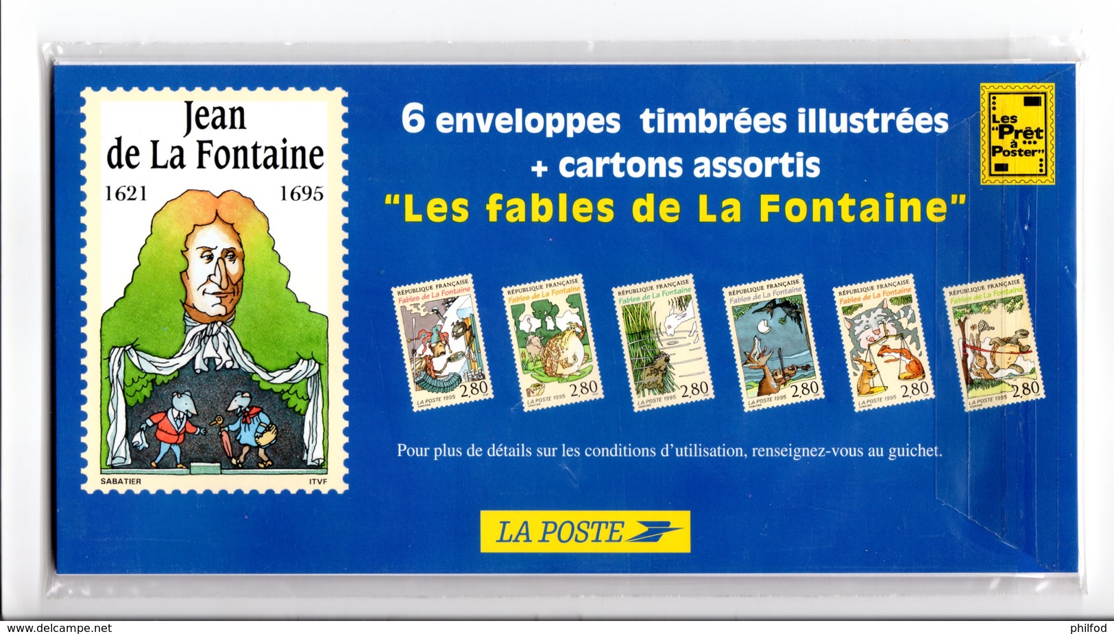 1995 - Lot De 6 Prêt à Poster PAP " LES FABLES DE LA FONTAINE " Neufs Sous Bilster - Prêts-à-poster: Other (1995-...)