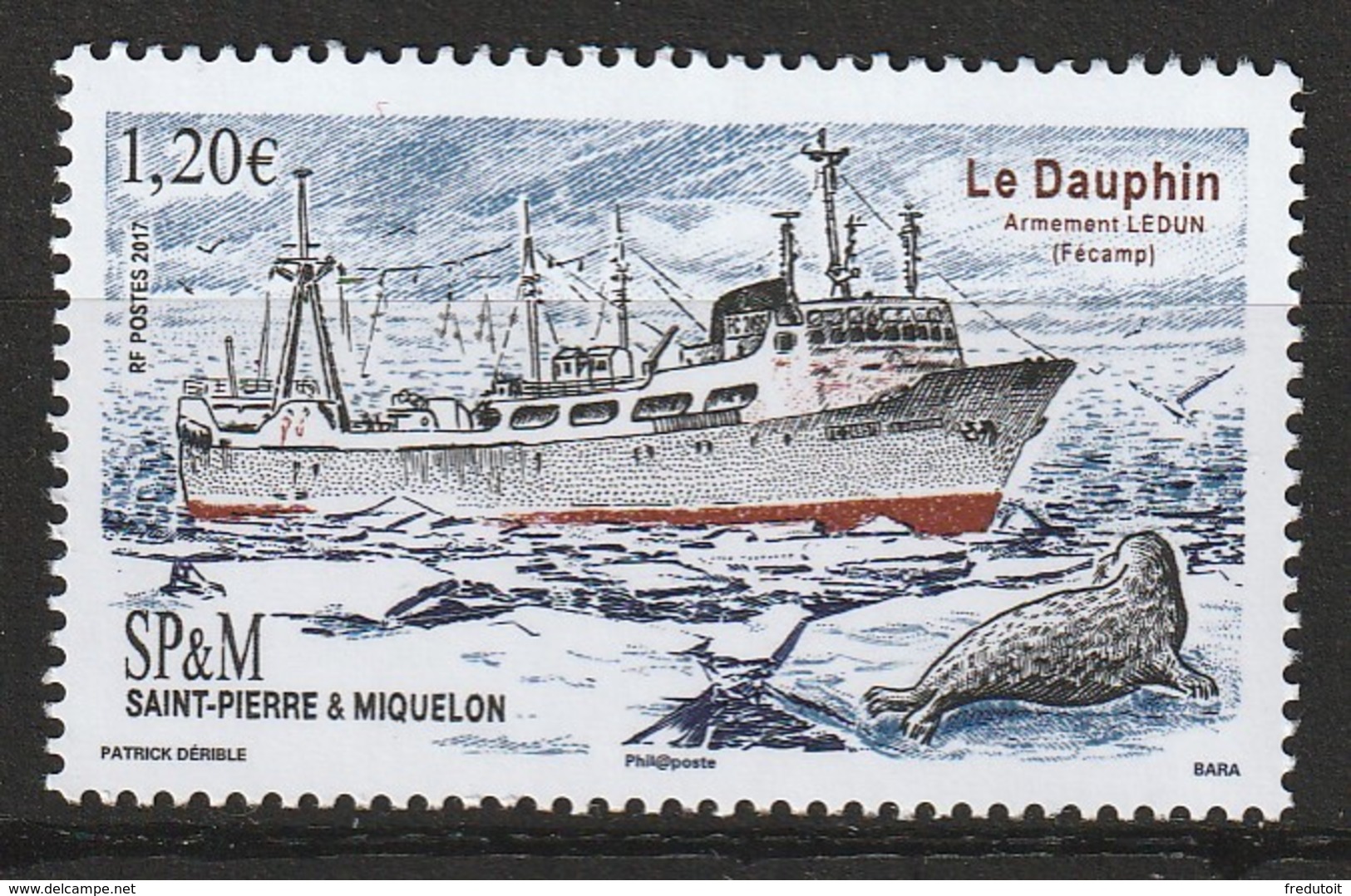 Saint Pierre Et Miquelon - N°1178 ** (2017) Chalutier - Neufs