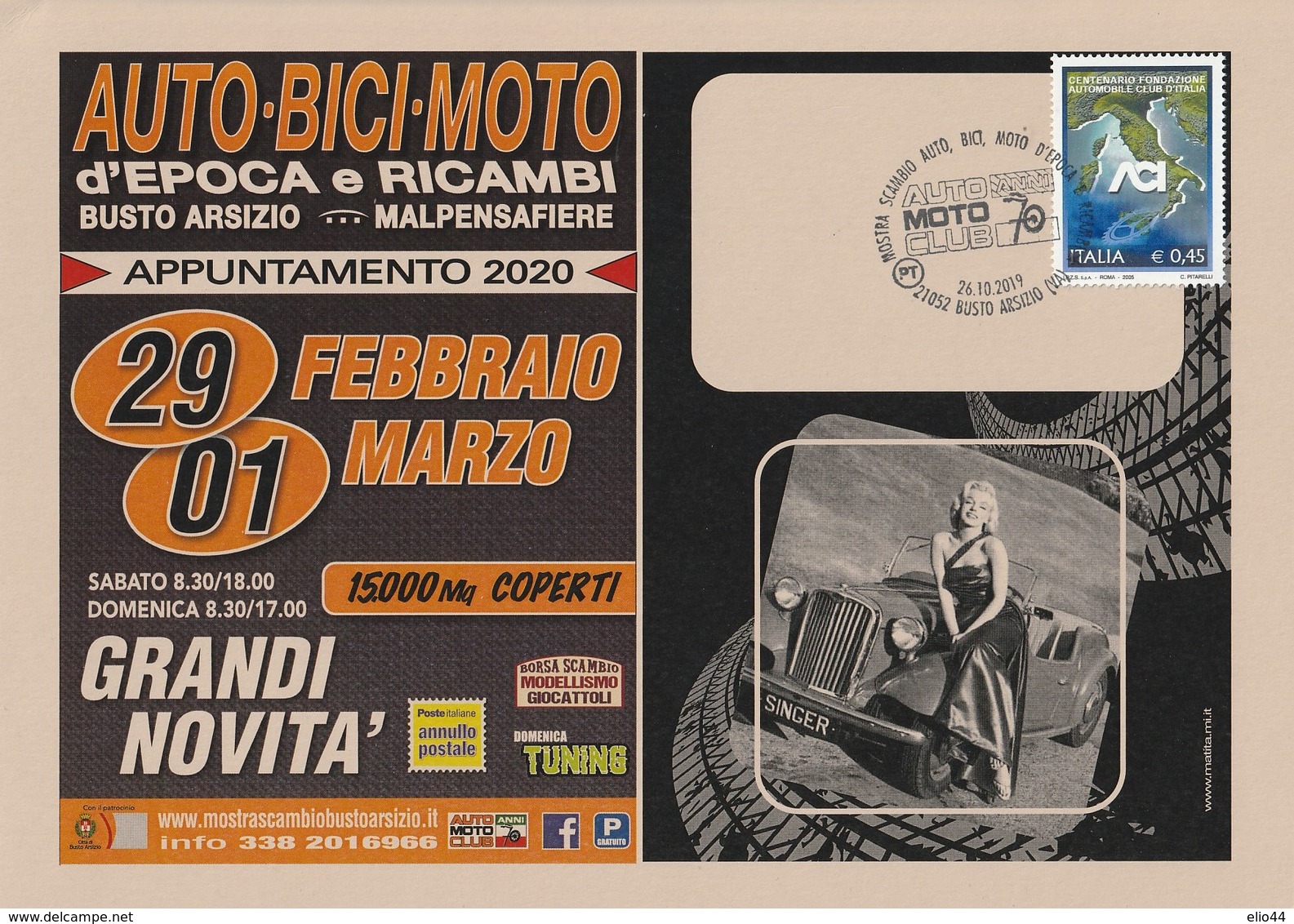 Eventi - Mostra Scambio Auto-Bici-Moto D'Epoca- Busto Arsizio 2019 - - Manifestazioni