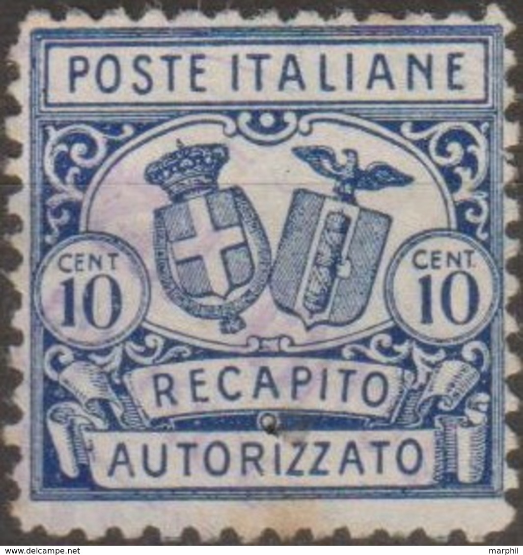 Italia 1928 Recapito Autorizzato 10 Cent. D.11 (o) Vedere Scansione - Autres & Non Classés