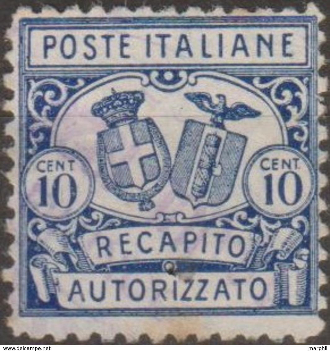 Italia 1928 Recapito Autorizzato 10 Cent. D.11 (o) Vedere Scansione - Other & Unclassified