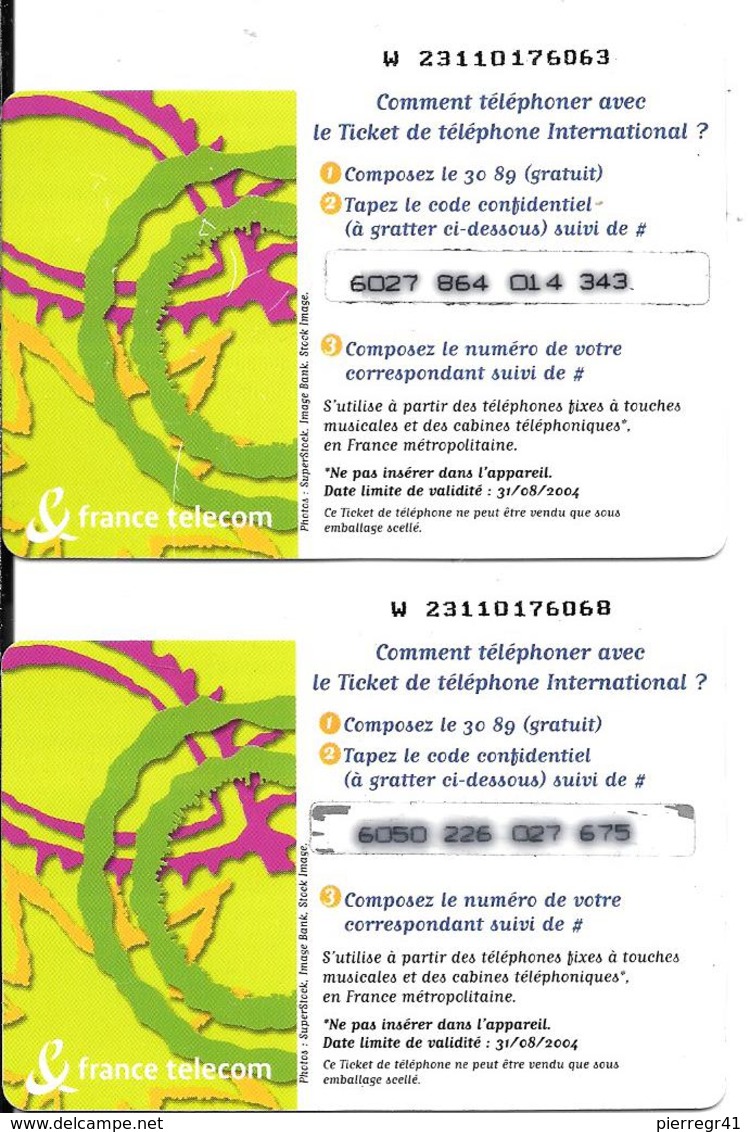 TICKET TELEPHONE-FRANCE- PU64G-7,5€-International-Varieté Manque Couleurs Foncé-TBE-Légérement Gondolé-RARE - Tickets FT