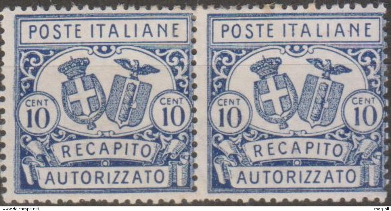 Italia 1928 Recapito Autorizzato 10 Cent. D.14 MLH/* Vedere Scansione - Andere & Zonder Classificatie
