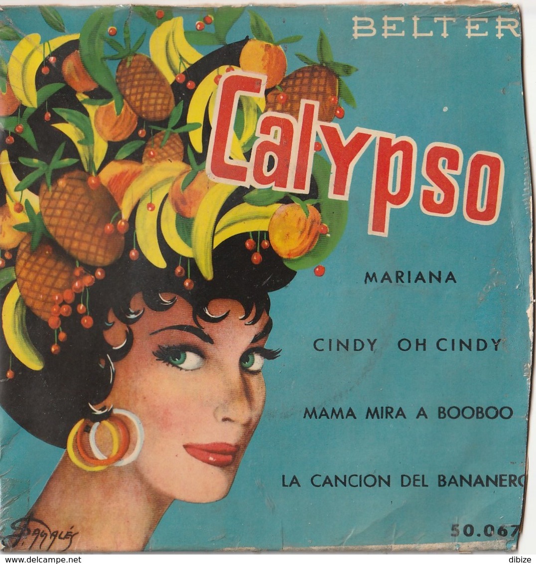 6 Discos Vinilo. 45 T. Luis Aguile. Jo Bouillon. Boney M. Esmeralda Mistral. Udo Jürgens. Calypso. Condición Media. - Andere - Spaans