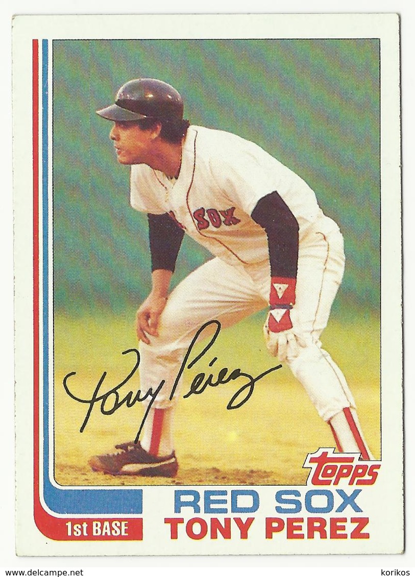 1982 TOPPS BASEBALL CARDS – BOSTON RED SOX – MLB – MAJOR LEAGUE BASEBALL – LOT OF FIVE - Konvolute