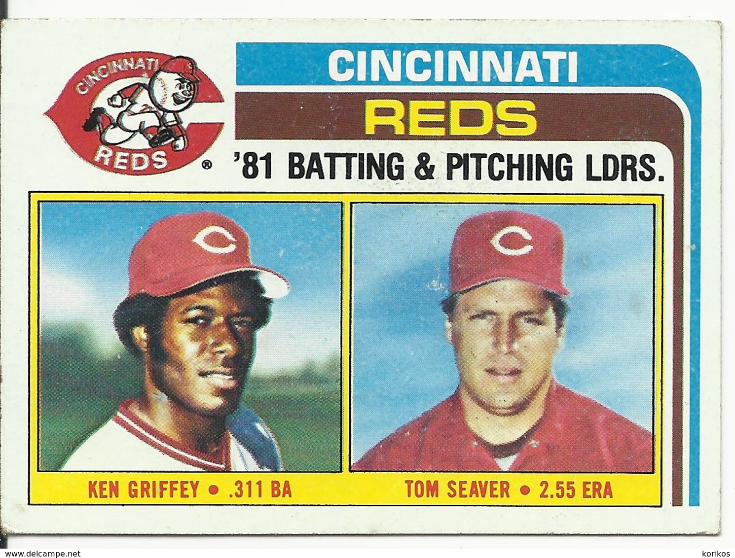 1982 TOPPS BASEBALL CARDS – CINCINNATI REDS – MLB – MAJOR LEAGUE BASEBALL – LOT OF FIVE - Lotti