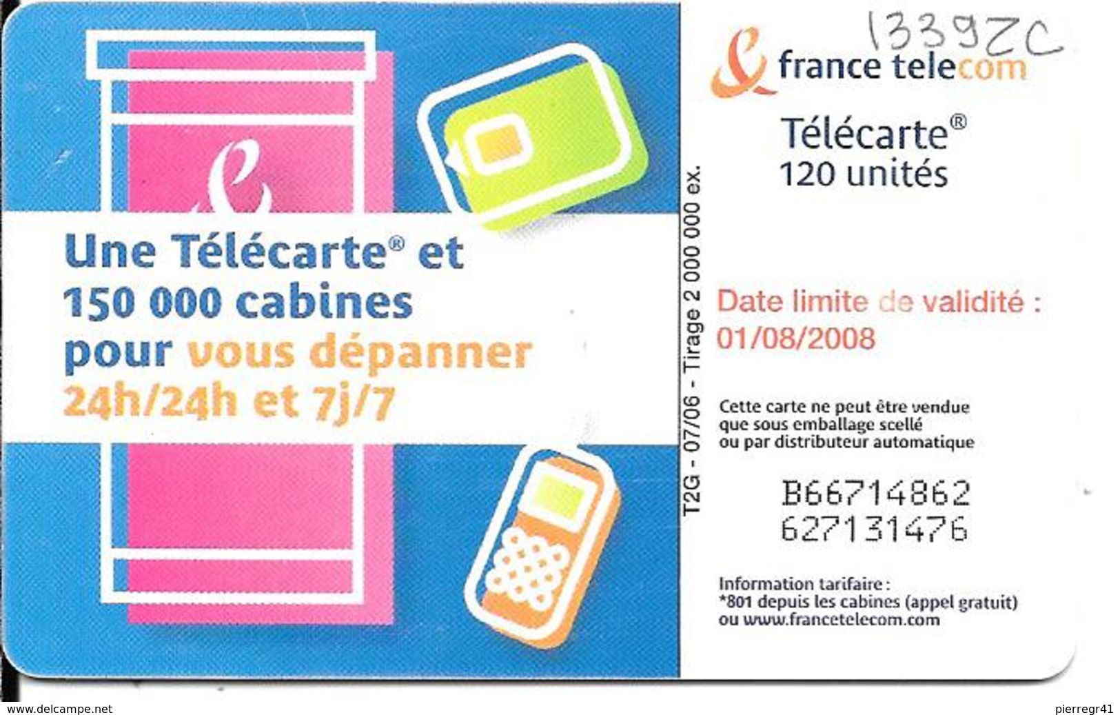 TC-PUBLIC-120U-F1339 ZC-GEM1-07/06-CABINE FEMME MODE ????Ex--UTILISE-BE-RARE - 2006