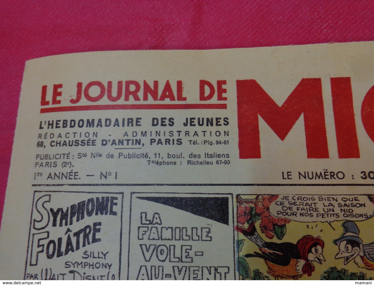 Le Journal De Mickey  N° 1 Du 21 Octobre 1934-fac Similé - Autres & Non Classés