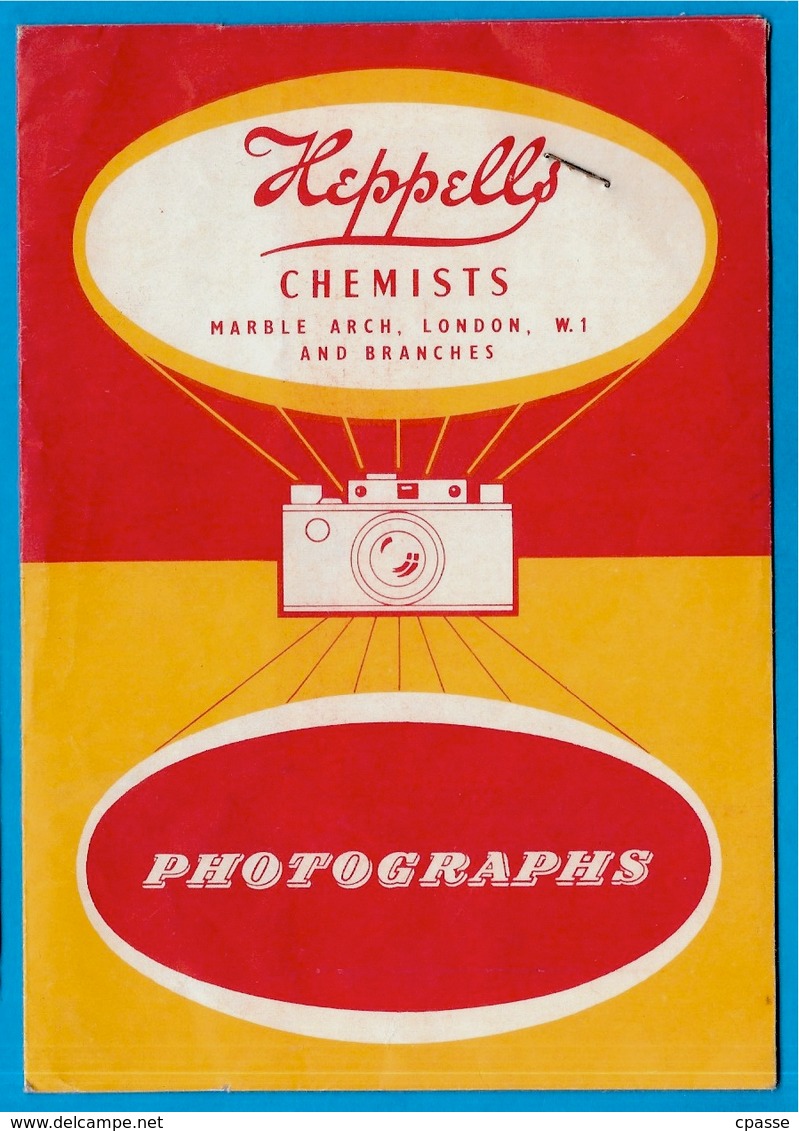 Pochette Publicitaire Pour Photos HEPPELLS Chemists LONDON Photographic Specialists ** PHOTO Photographie - Autres & Non Classés