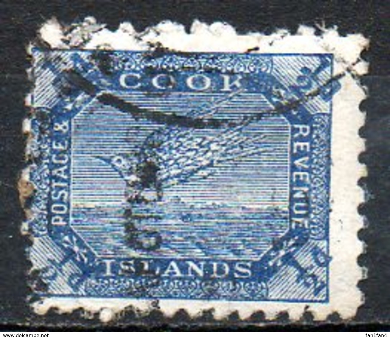 COOK -  (Protectorat Britannique) - 1898-99 - N° 11 - 1/2 P. Bleu - (Oiseau Torea) - Cook Islands