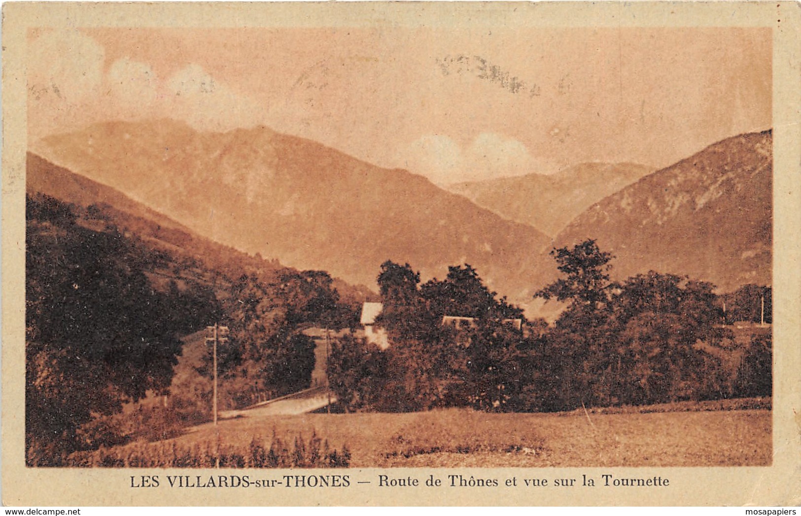 Les Villards-sur-Thônes - Route De Thônes Et Vue Sur La Tournette - Altri & Non Classificati