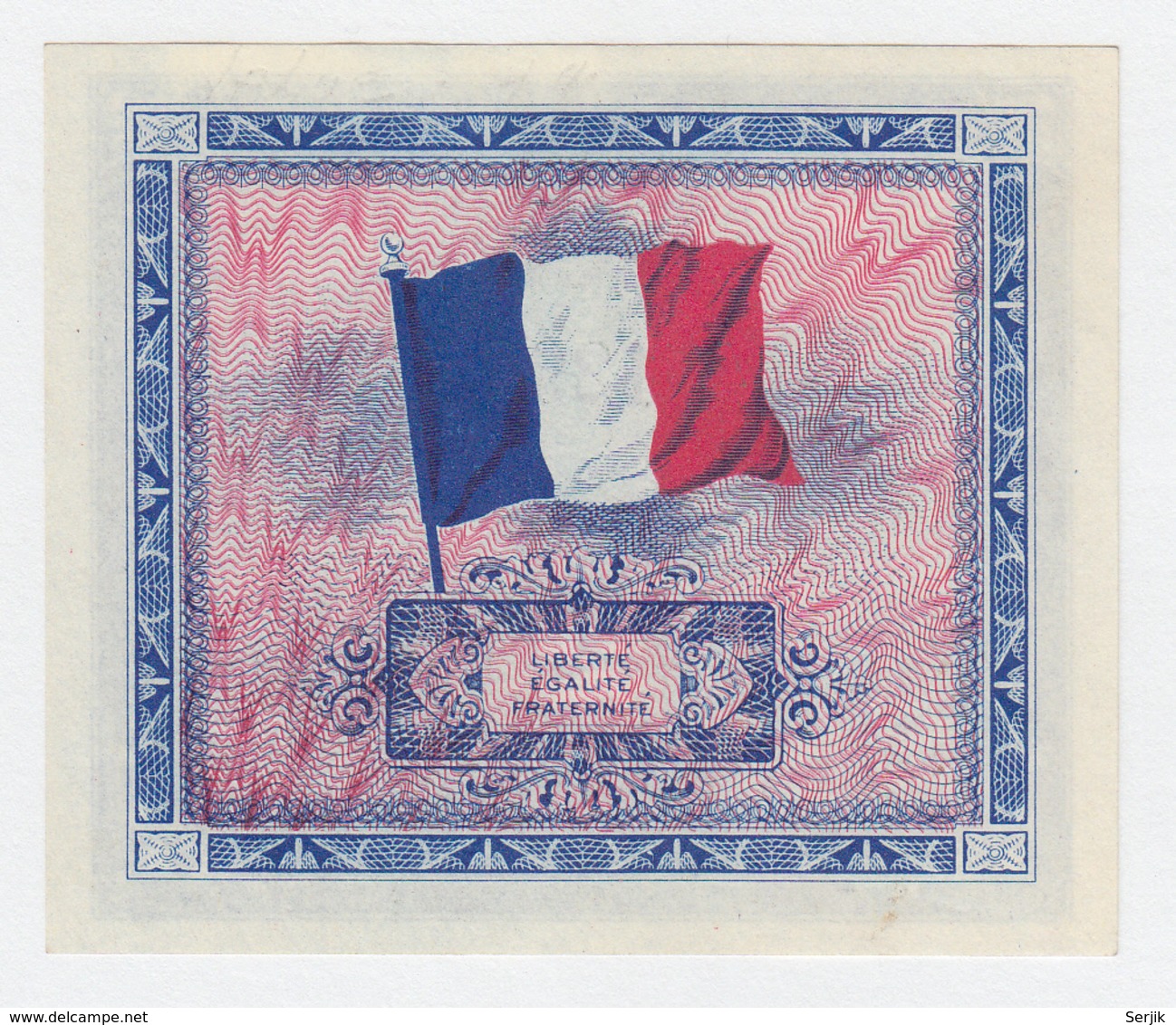 France 2 Francs 1944 XF+ CRISP Banknote Pick 114a 114 A - 1944 Drapeau/France