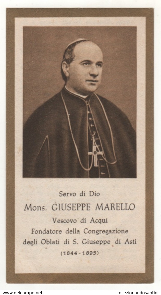 575 Santino Antico Servo Di Dio Mons. Giuseppe Marello - Religion & Esotérisme