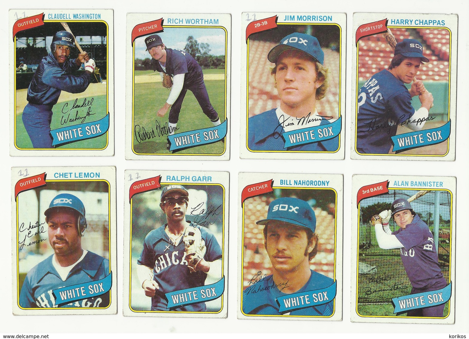 1980 TOPPS BASEBALL CARDS – CHICAGO WHITE SOX – MLB – MAJOR LEAGUE BASEBALL – LOT OF THIRTEEN - Verzamelingen