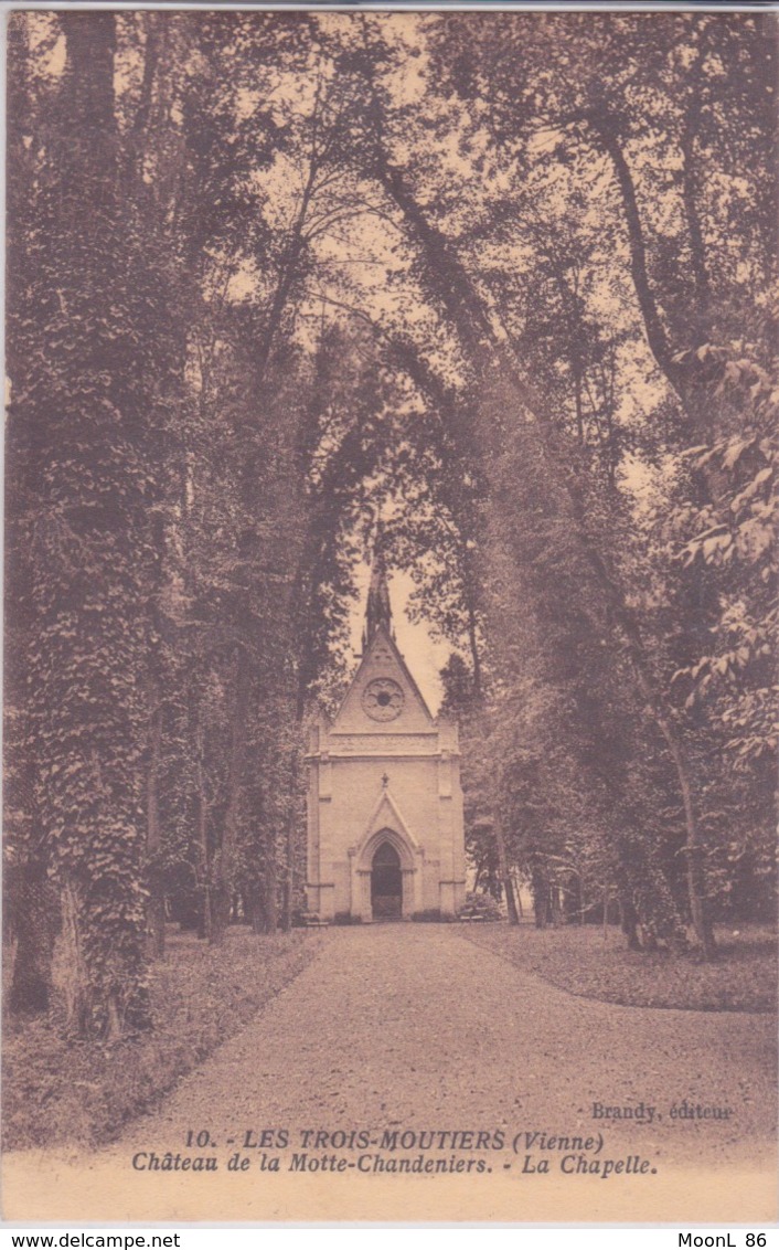 86 - LES TROIS MOUTIERS - LA CHAPELLE Du Château De La Mothe Champdeniers CHANDENIERS - MOTTE CHAMPDENIER - CPA Sépia - Les Trois Moutiers