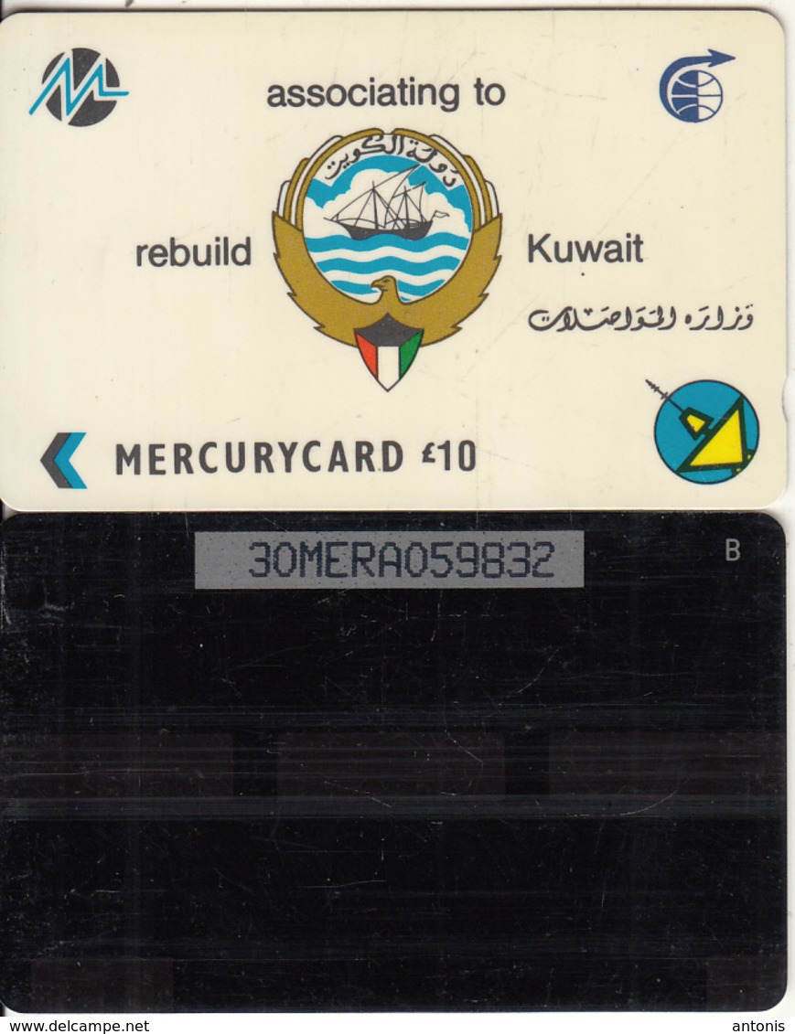 KUWAIT(GPT) - Associating To Rebuild Kuwait, Mercury Telecard, CN : 30MERA(small CN), Used - Kuwait