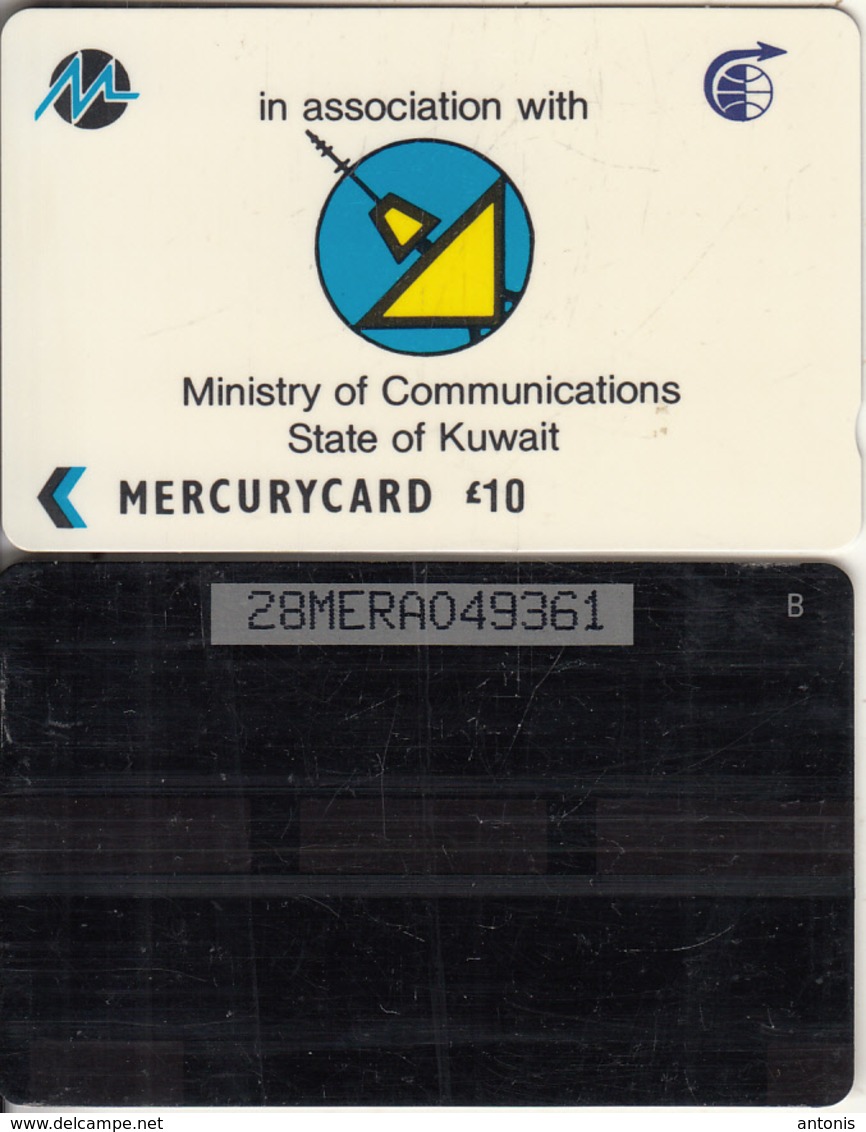 KUWAIT(GPT) - Telecom Logo, Mercury Telecard, CN : 28MERA(large CN), Tirage %63035, Used - Kuwait